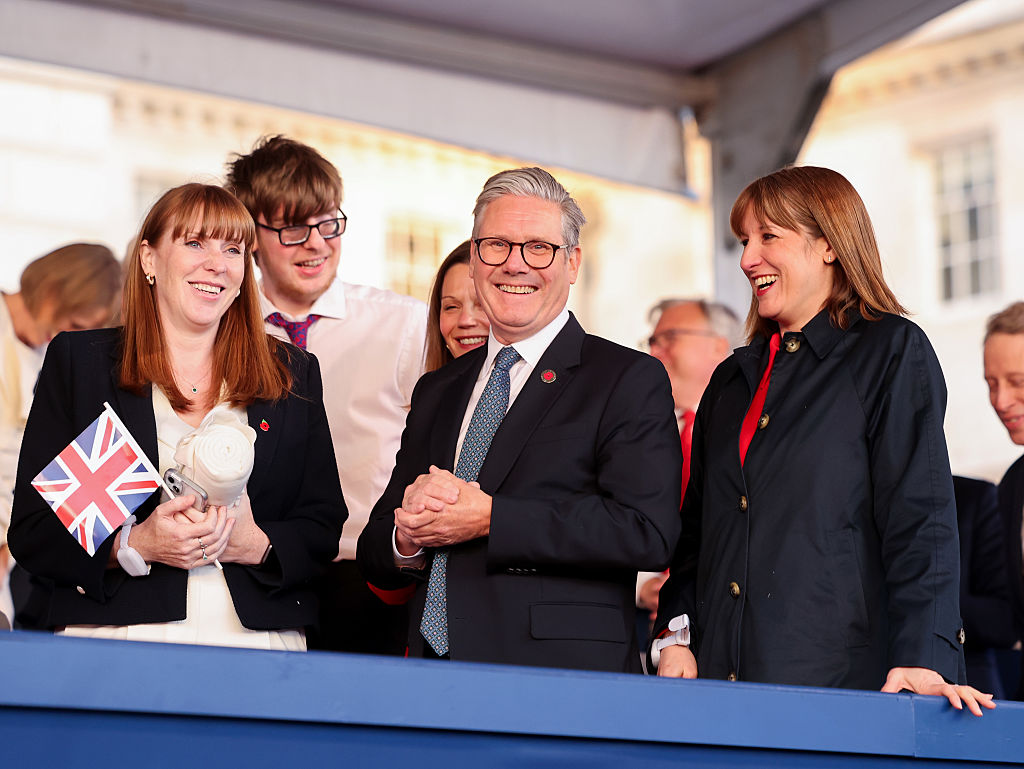 Deputy Prime Minister of the United Kingdom Angela Rayner, Britain's Prime Minister Keir Starmer and Chancellor of the Exchequer Rachel Reeves