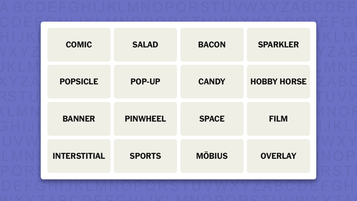 NYT Connections hints for game 1231 on a purple background