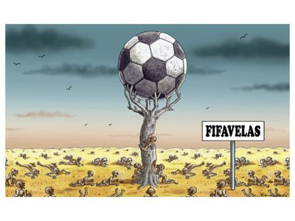 Editorial cartoon World Cup poverty