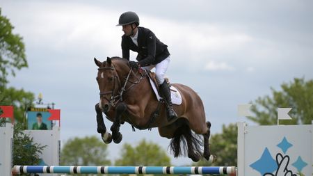 Tim Price and Falco go clear in the Badminton showjumping to finish second at the 2026 event.