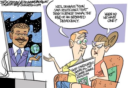 Political cartoon U.S. Neil Degrass Tyson