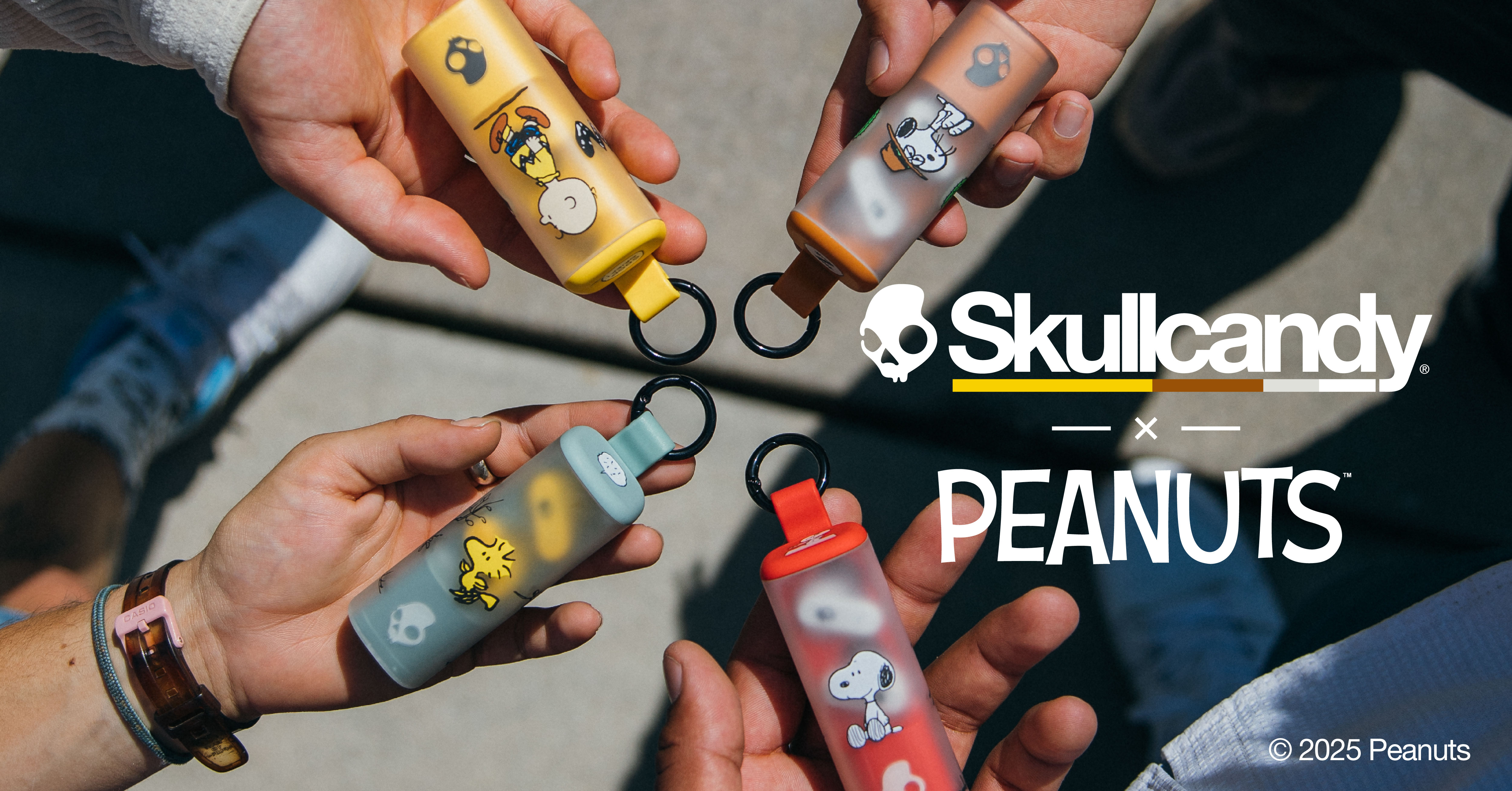 Skullcandy and Peanuts Collab earphones