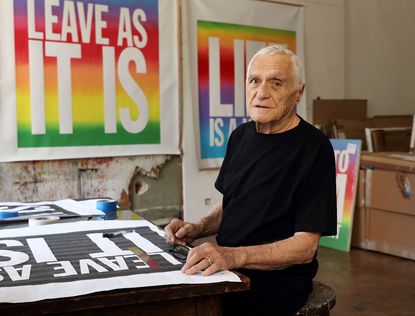 John Giorno at his studio in 2018