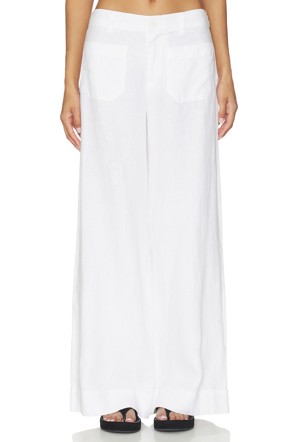 The Linen Marine Wide Leg Pant