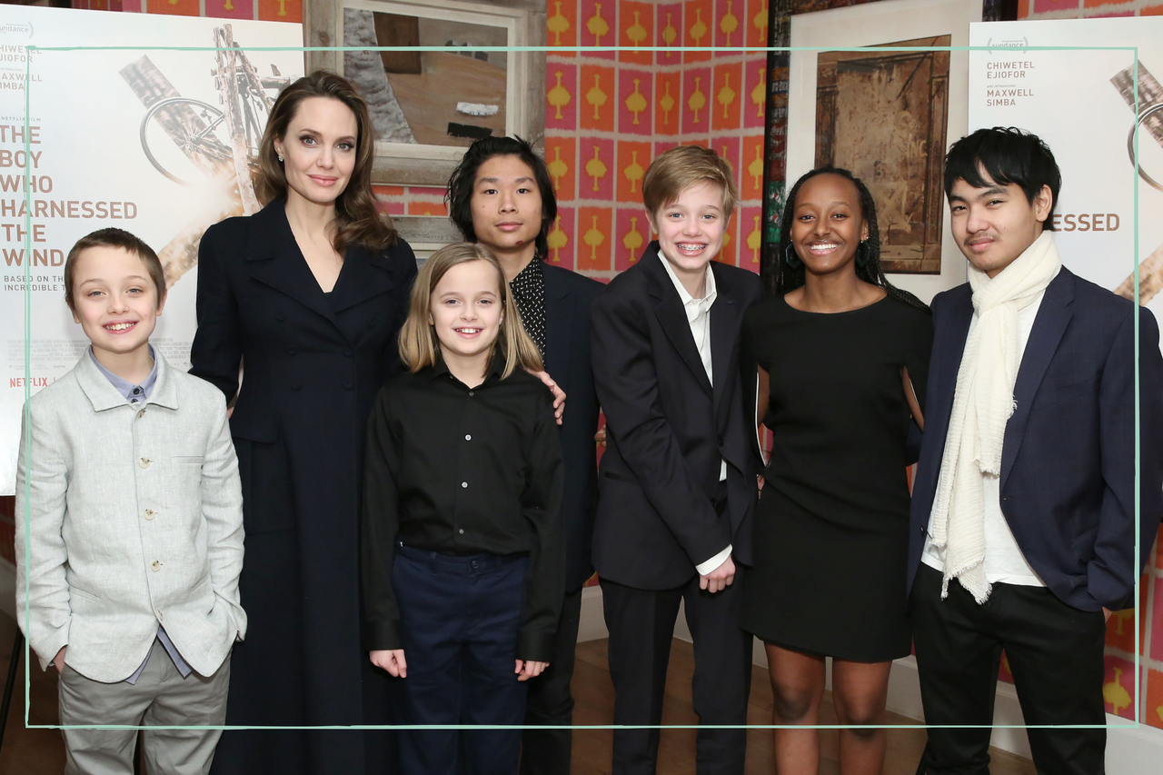 Angelina Jolie with children Knox Leon Jolie-Pitt, Vivienne Marcheline Jolie-Pitt, Pax Thien Jolie-Pitt, Shiloh Nouvel Jolie-Pitt, Zahara Marley Jolie-Pitt and Maddox Chivan Jolie-Pitt attend &quot;The Boy Who Harnessed The Wind&quot; Special Screening 