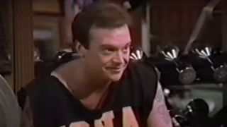 Tom Arnold in a gym on The Jackie Thomas Show