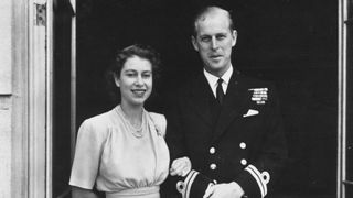 Queen Elizabeth II and Prince Philip announcing their engagement