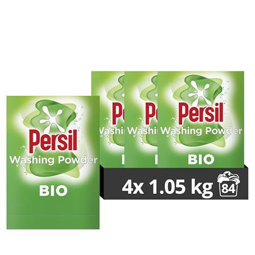 Persil Bio Washing Powder 100% Recyclable Pack for Stain Removal First Time 4x 1.05 Kg (84 Washes)