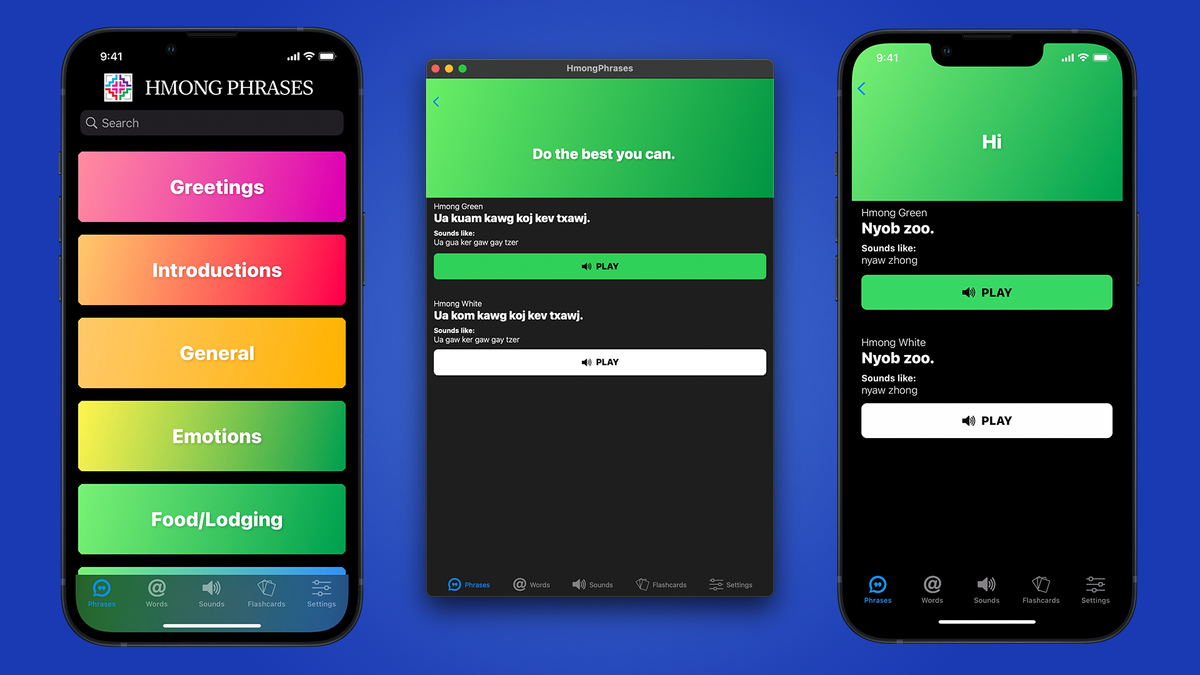 Hmong Phrases on iOS 15