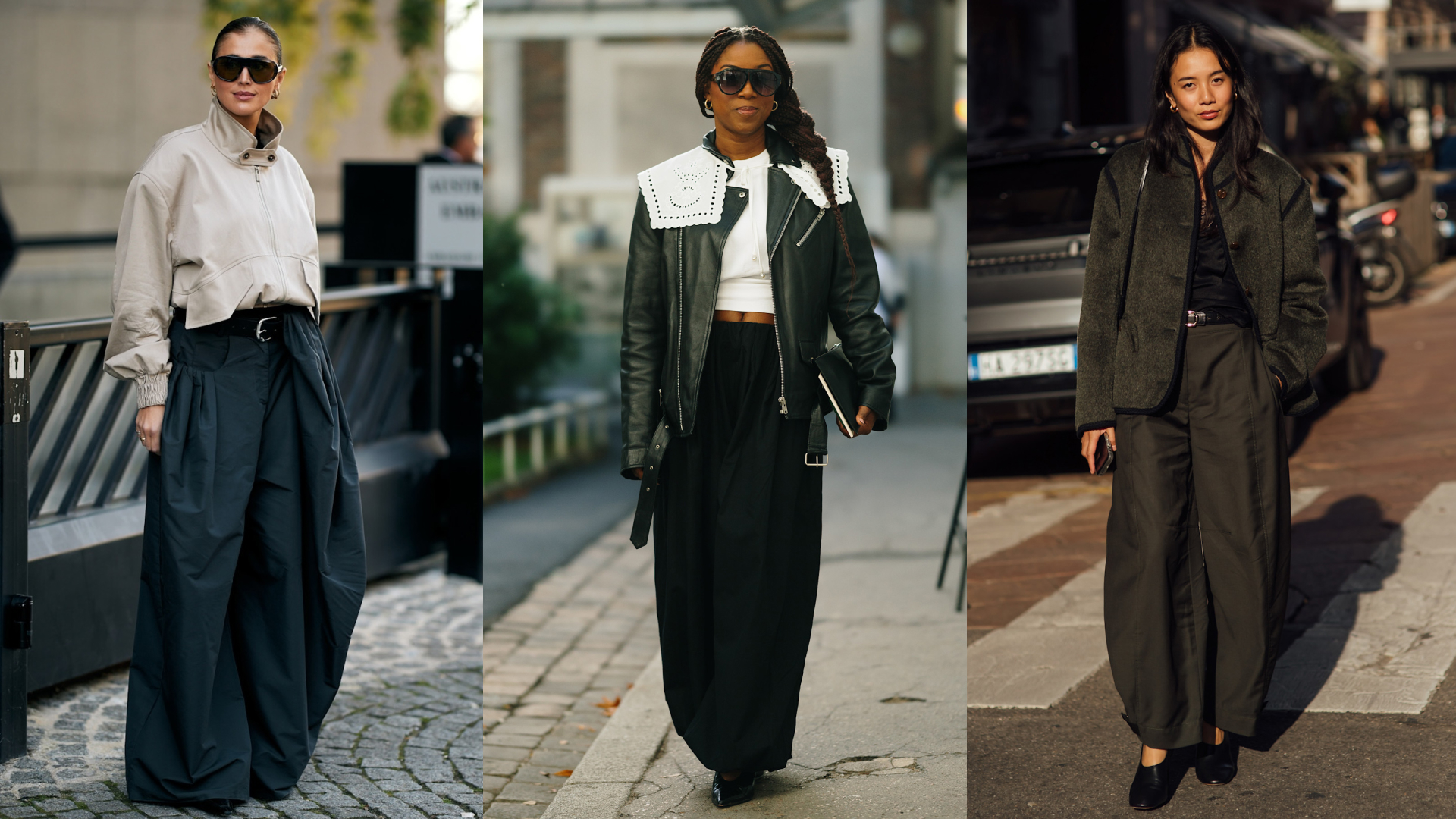 women wearing wide leg pants