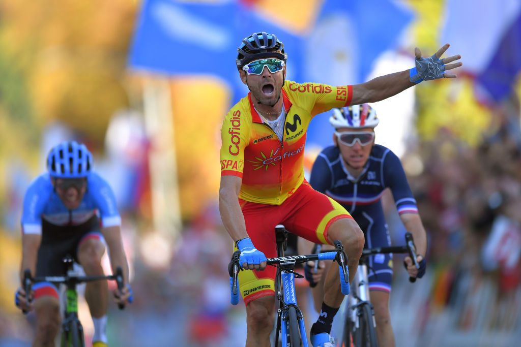 Alejandro Valverde wins the 2018 world title in Innsbruck