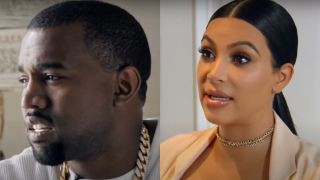 screenshots of Kanye West and Kim Kardashian