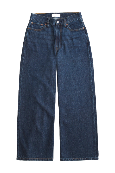Abercrombie & Fitch , High Rise Cropped Wide Leg Jeans (Were $90) 