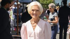 Dame Mary Berry attends day one of the 2026 Wimbledon Tennis Championships at the All England Lawn Tennis and Croquet Club