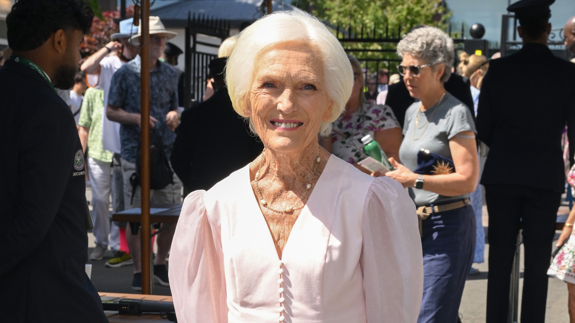 Dame Mary Berry attends day one of the 2026 Wimbledon Tennis Championships at the All England Lawn Tennis and Croquet Club