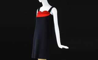 Black dress with red bust