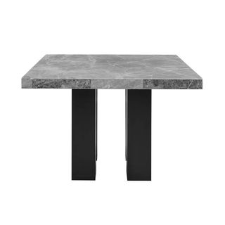 Grey marble table with black legs