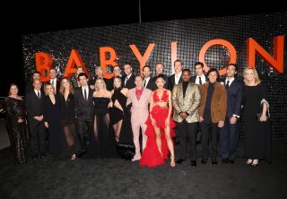 The full cast of Babylon at the premiere