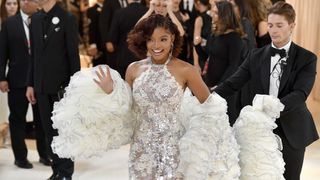 Halle Bailey attends The 2023 Met Gala Celebrating "Karl Lagerfeld: A Line Of Beauty" at The Metropolitan Museum of Art on May 01, 2023 in New York City.