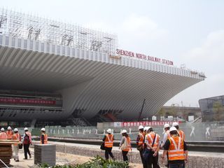 Shenzhen North Station under construction in 2011.