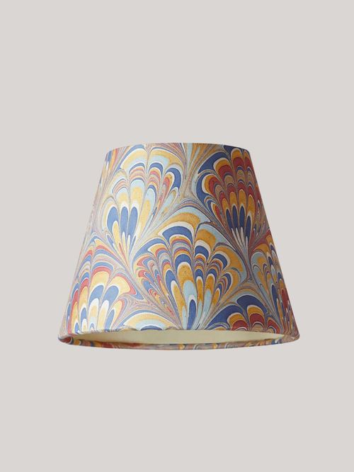 Pendant Shade in Gold Paive Hand Made Marbled Paper