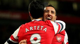 Santi Cazorla Mikel Arteta Arsenal