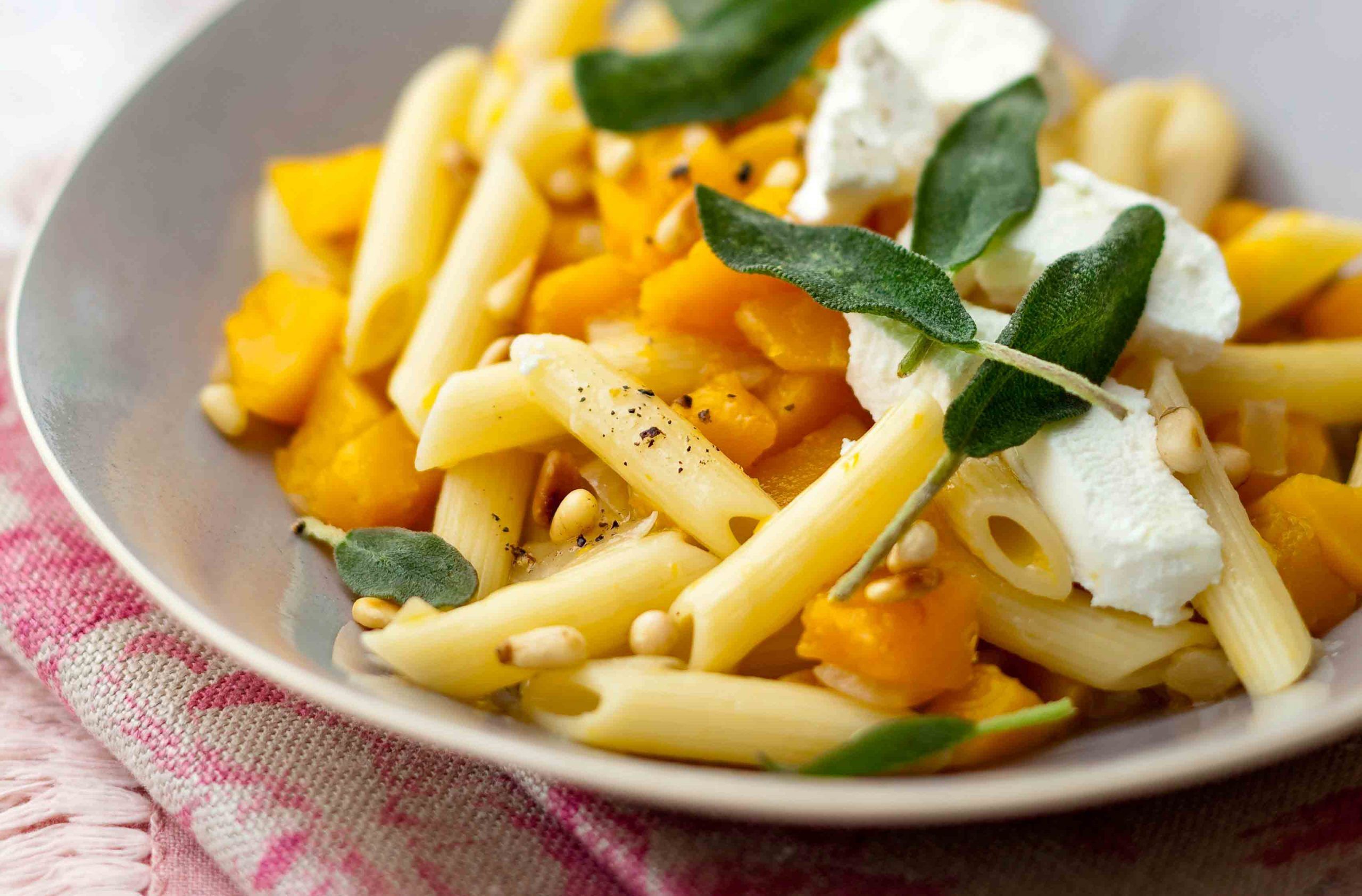 Butternut and cheese penne recipe