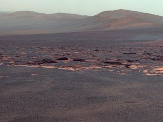 West Rim of Endeavour Crater on Mars (False Color)