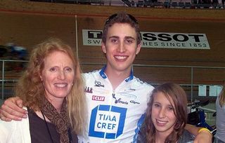 Taylor Phinney with mom and sister