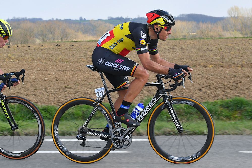 Phlippe Gilbert rides solo to the stage 1 win at Three Days of De Panne