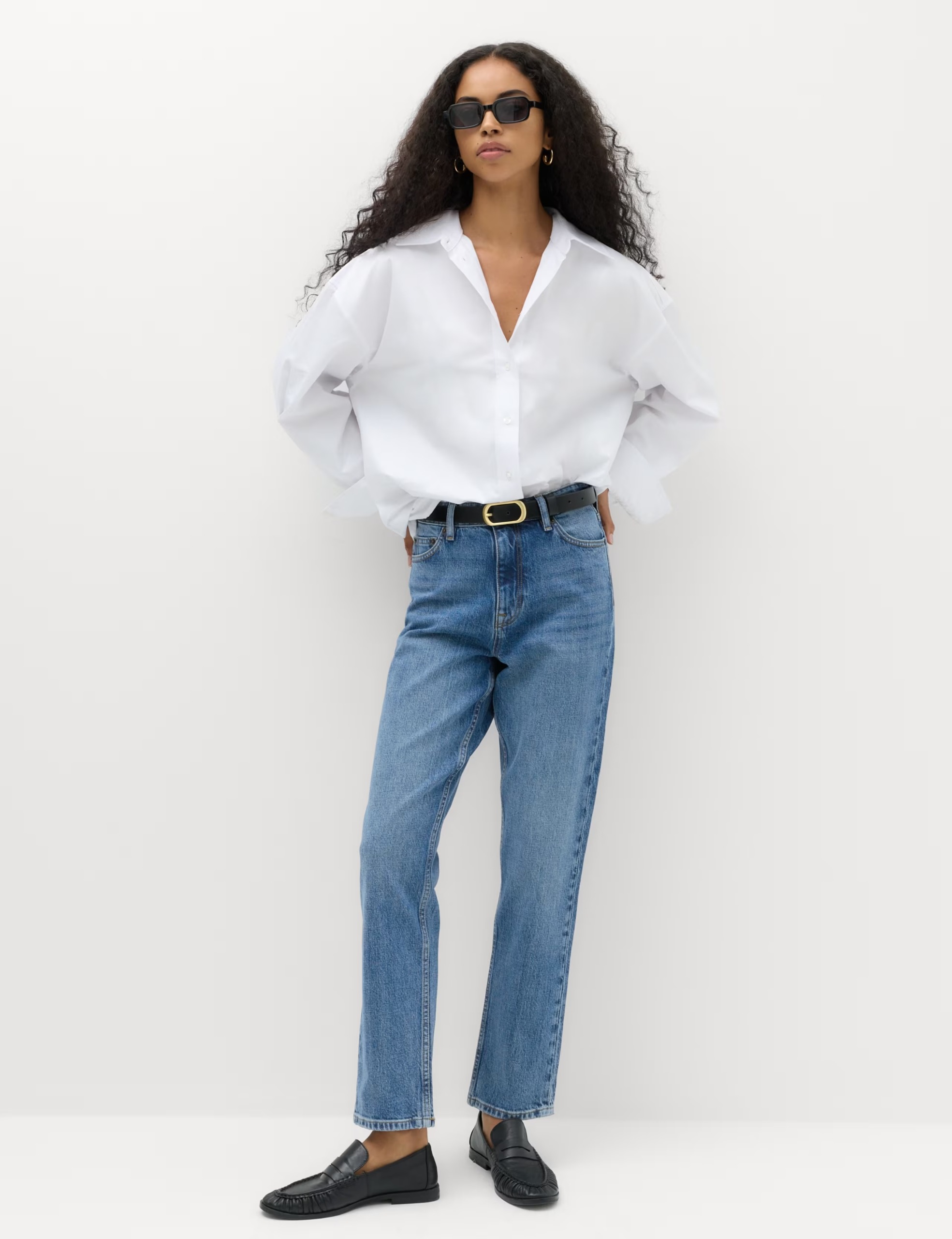 M&amp;amp;S, Mid Rise Straight Leg Ankle Length Jeans