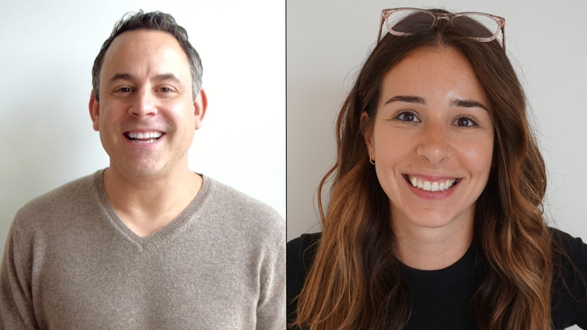 Michael Bologna (left) and Joanna Drews