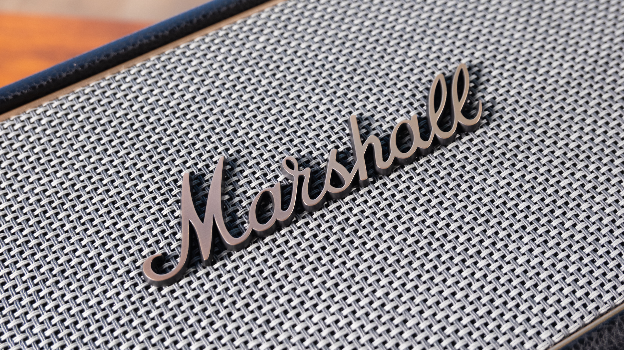 A black Marshall Stanmore IV home speaker