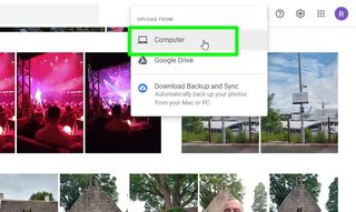 how to upload to Google Photos - browser