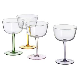 TJÄRLEK Glass, multicolor (4 pack)