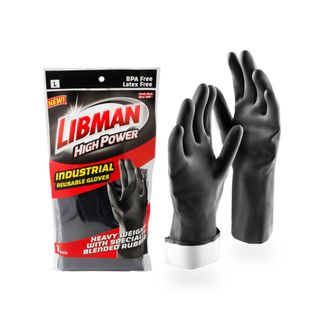 Libman Black Industrial Grade Reusable Gloves #1244