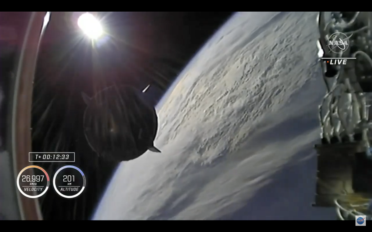Crew Dragon is safely in orbit around Earth during Crew-2 mission.