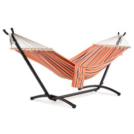 Vonhaus Ibiza 1 Person Orange Hammock With Stand