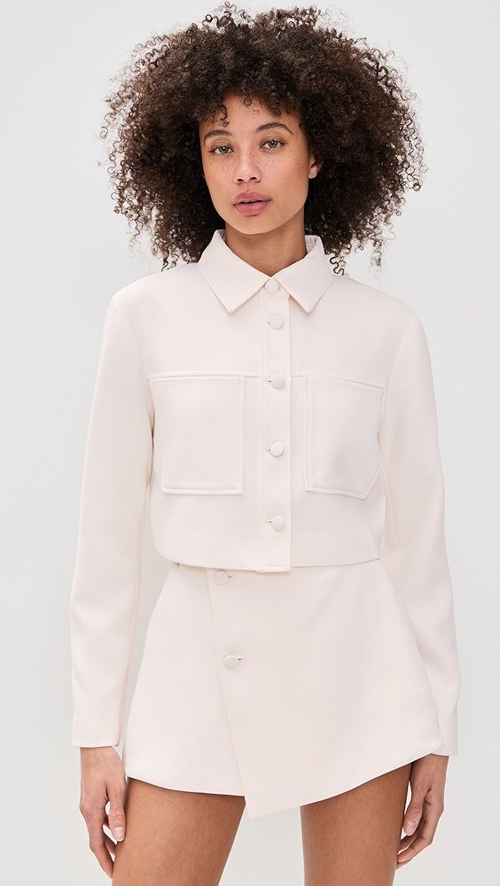 Good American Luxe Suiting Cropped Jacket