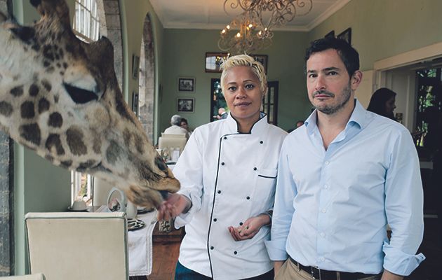 Giles Coren and Monica Galetti are in Kenya this week at Giraffe Manor, a five-star colonial lodge near Nairobi.