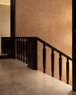 interior staircase balustrade view at Hotel Mediterraneo