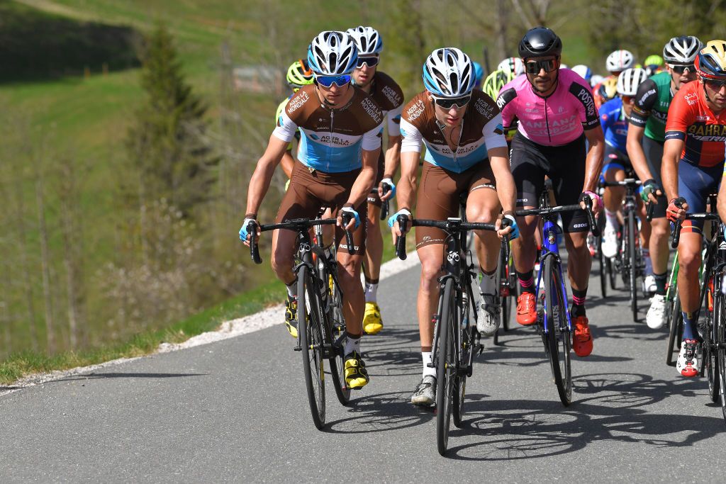 AG2R La Mondiale work on behalf of Alexis Vuillermoz.