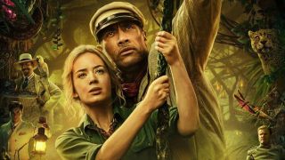 Dwayne Johnson and Emily Blunt in Jungle Cruise poster