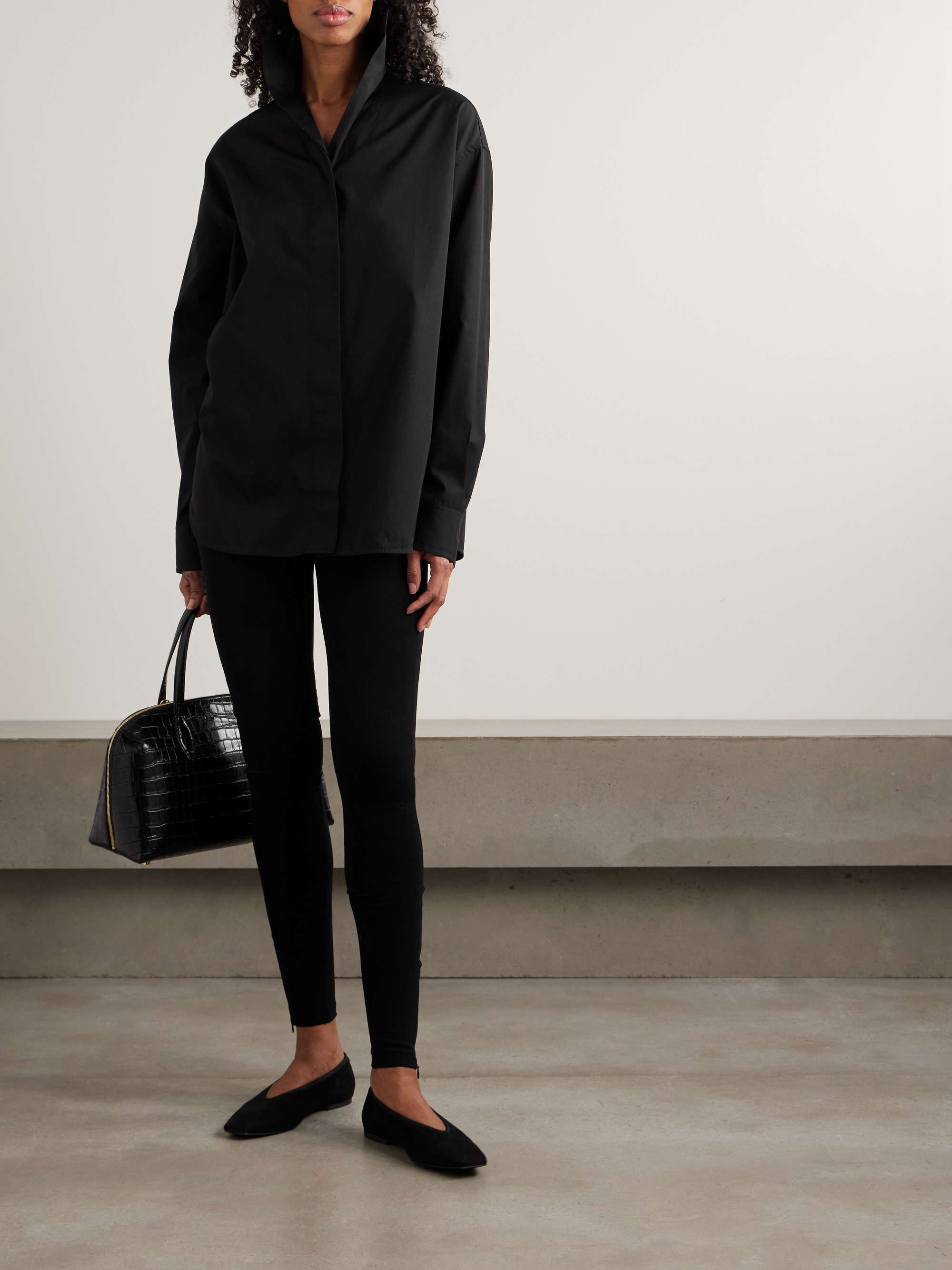 Sharp Oversized Cotton-Poplin Shirt