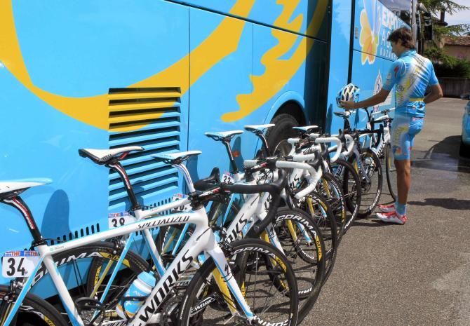 The Astana fleet of Specialized team bikes are ready to go