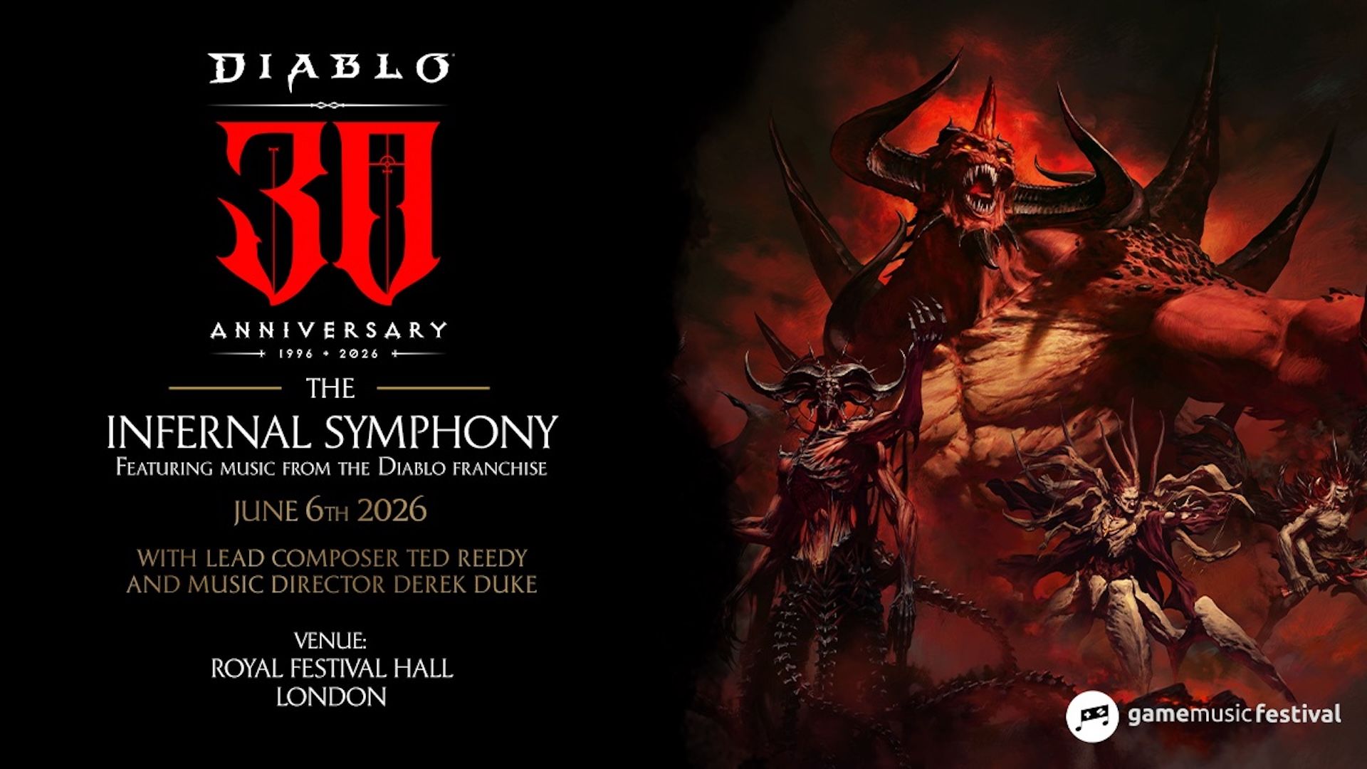 Diablo is getting a 30th anniversary concert at the Royal Festival Hall