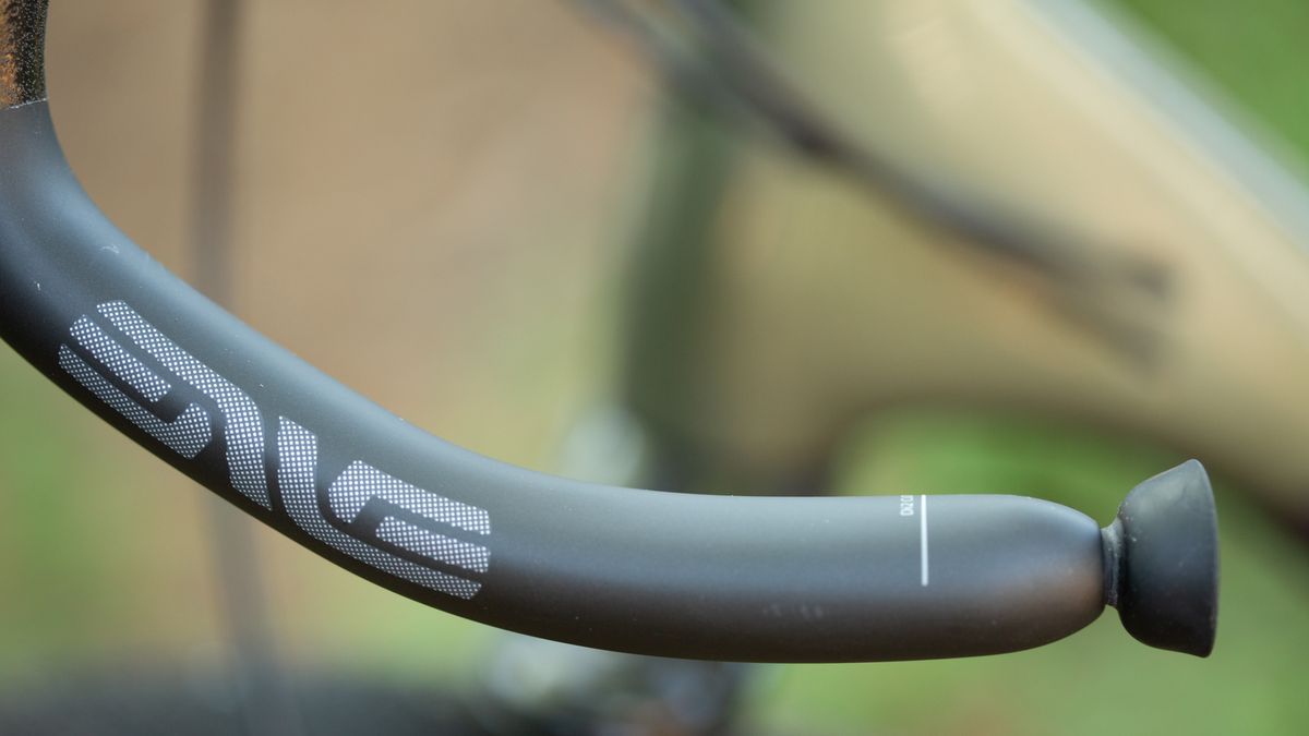 Enve G Series Gravel Handlebar detail showing bar tape finisher