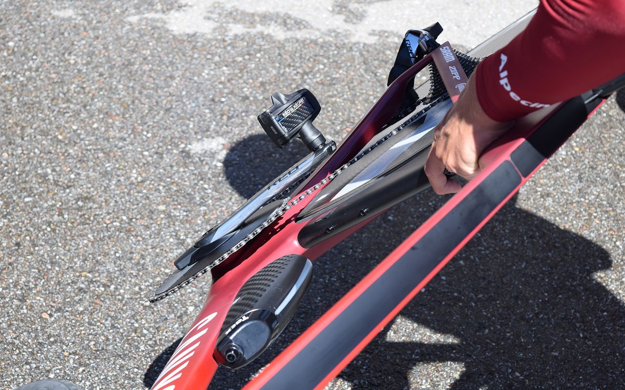 Like most of Trek-Segafredo, most of the Katusha-Alpecin team raced on 1X drivetrain setups using SRAM's new groupset