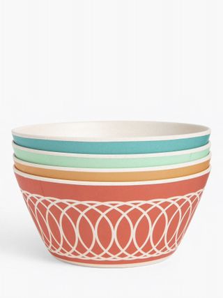 LEON Bamboo Picnic Bowls, Set of 4, £18, John Lewis & Partners