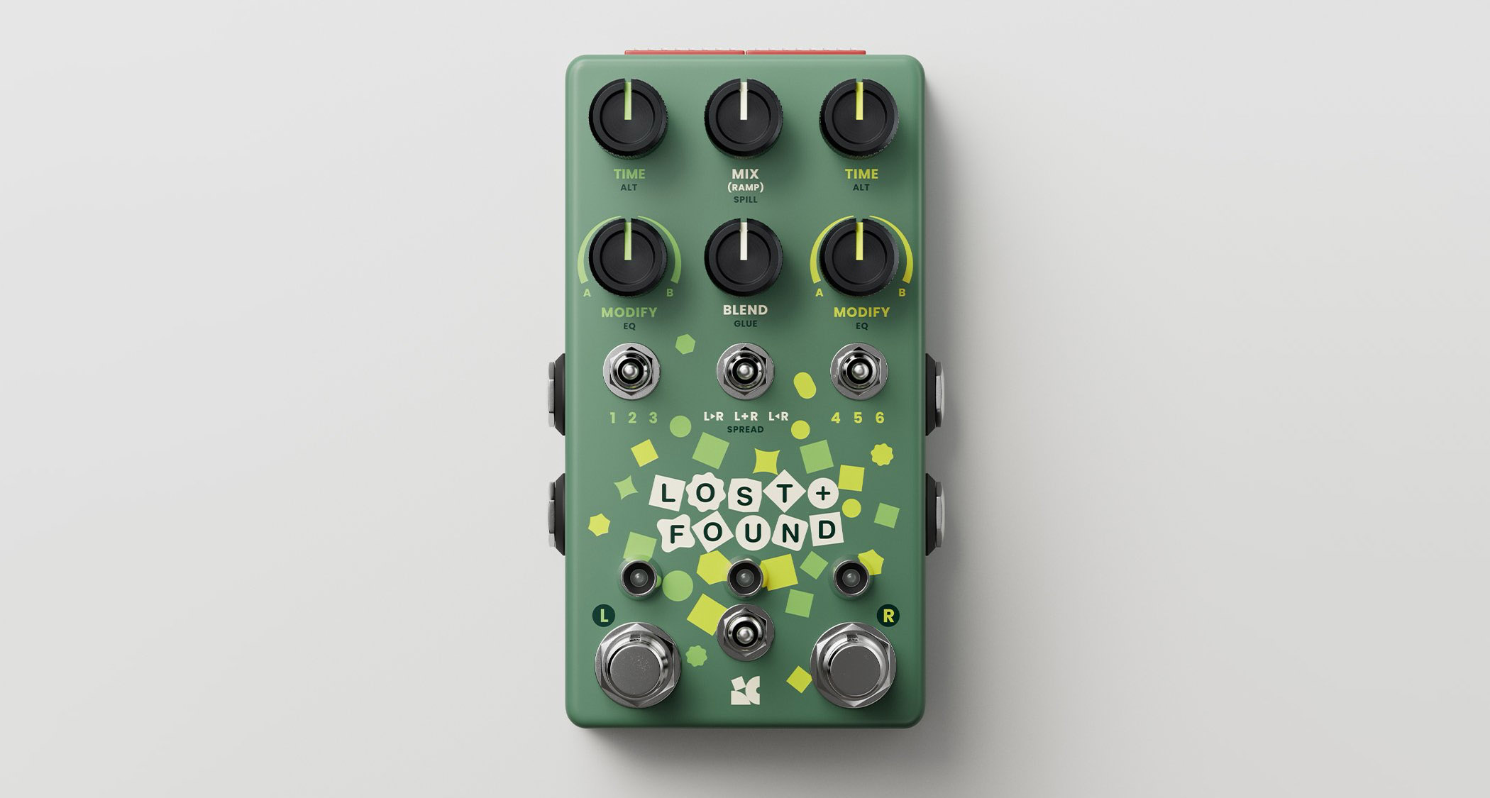 Chase Bliss Lost + Found: the new compact offering from the boutique stompbox company is the brand's first multi-effects, and comes in a cool green enclosure with a range of dip-switches for more tweakability.